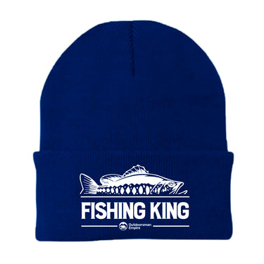 Fishing King Embroidered Beanie